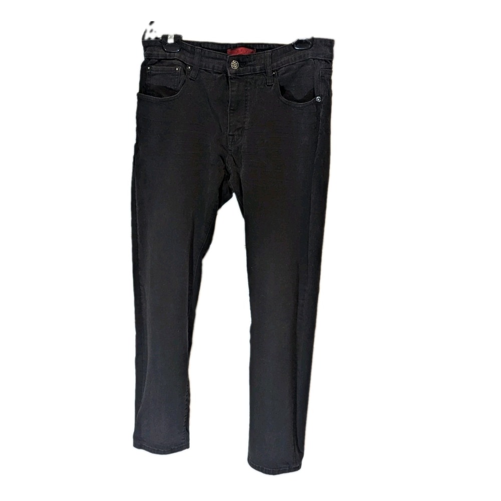 Skate Grunge Black Slim Jeans W32 Stretch Alternative Streetwear Denim M.B.X.